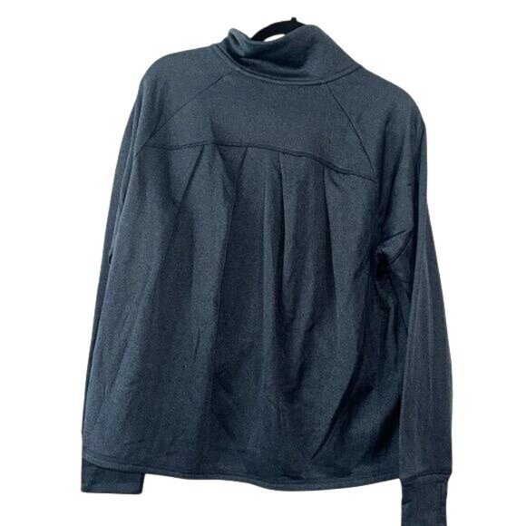 Champion Womens Full-Zip Athletic Jacket L Blue Herringbone High Collar Polyeste - Picture 7 of 11